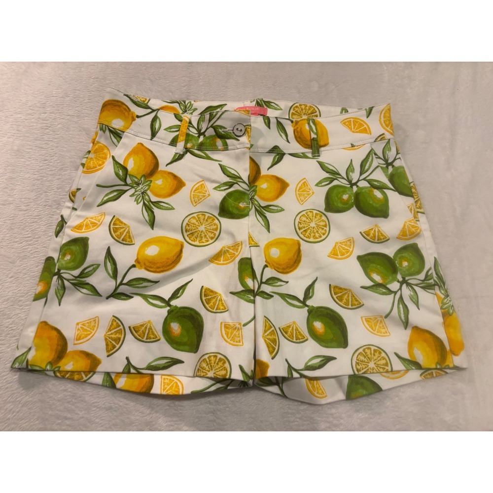 Isaac Mizrahi New York Tailored Women's 6 Shorts Lemon Lime Summer White